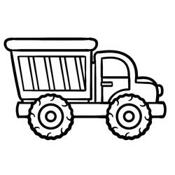 Dibujo Camión Volquete (Transporte) #201995 para imprimir y colorear