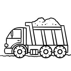 Dibujo Camión Volquete (Transporte) #202007 para imprimir y colorear
