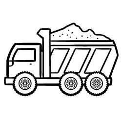 Dibujo Camión Volquete (Transporte) #202011 para imprimir y colorear