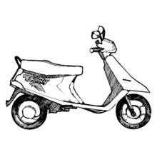 Dibujo para colorear: Ciclomotor (Transporte) #139530 - Dibujos para Colorear e Imprimir Gratis