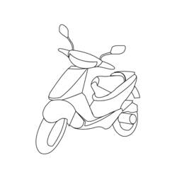 Dibujo para colorear: Ciclomotor (Transporte) #139531 - Dibujos para Colorear e Imprimir Gratis