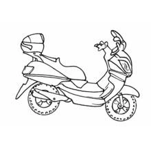 Dibujo para colorear: Ciclomotor (Transporte) #139532 - Dibujos para Colorear e Imprimir Gratis
