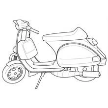 Dibujo para colorear: Ciclomotor (Transporte) #139548 - Dibujos para Colorear e Imprimir Gratis