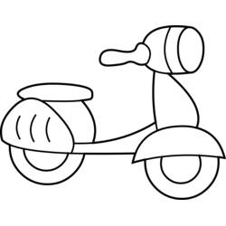 Dibujo para colorear: Ciclomotor (Transporte) #139567 - Dibujos para Colorear e Imprimir Gratis