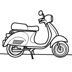 Dibujo para colorear: Ciclomotor (Transporte) #207554 - Dibujos para Colorear e Imprimir Gratis