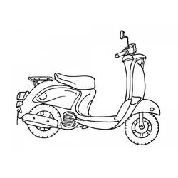 Dibujo para colorear: Ciclomotor (Transporte) #207566 - Dibujos para Colorear e Imprimir Gratis