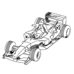 Dibujo para colorear: Coche de Carreras (Transporte) #138851 - Dibujos para Colorear e Imprimir Gratis