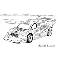 Dibujo para colorear: Coche de Carreras (Transporte) #138864 - Dibujos para Colorear e Imprimir Gratis