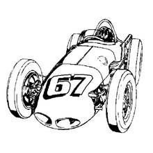 Dibujo Coche de Carreras (Transporte) #138867 para imprimir y colorear