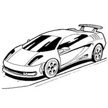 Dibujo para colorear: Coche de Carreras (Transporte) #138880 - Dibujos para Colorear e Imprimir Gratis