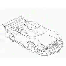 Dibujo para colorear: Coche de Carreras (Transporte) #138893 - Dibujos para Colorear e Imprimir Gratis