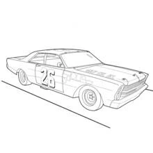 Dibujo para colorear: Coche de Carreras (Transporte) #139014 - Dibujos para Colorear e Imprimir Gratis