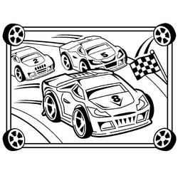 Dibujo Coche de Carreras (Transporte) #183254 para imprimir y colorear