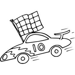 Dibujo Coche de Carreras (Transporte) #183258 para imprimir y colorear