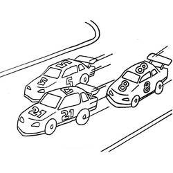 Dibujo Coche de Carreras (Transporte) #183261 para imprimir y colorear