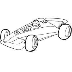 Dibujo Coche de Carreras (Transporte) #183270 para imprimir y colorear