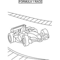 Dibujo Coche de Carreras (Transporte) #183276 para imprimir y colorear