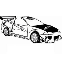 Dibujo Coche de Carreras (Transporte) #183279 para imprimir y colorear