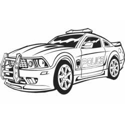 Dibujo para colorear: Coche de Policía (Transporte) #142938 - Dibujos para Colorear e Imprimir Gratis
