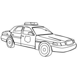 Dibujo para colorear: Coche de Policía (Transporte) #142939 - Dibujos para Colorear e Imprimir Gratis