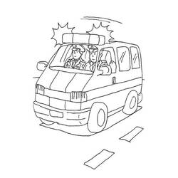 Dibujo para colorear: Coche de Policía (Transporte) #142940 - Dibujos para Colorear e Imprimir Gratis