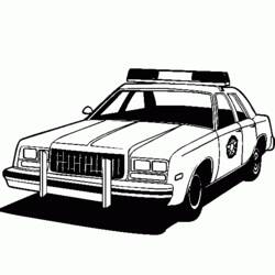 Dibujo para colorear: Coche de Policía (Transporte) #142941 - Dibujos para Colorear e Imprimir Gratis