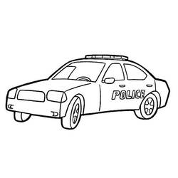 Dibujo para colorear: Coche de Policía (Transporte) #142942 - Dibujos para Colorear e Imprimir Gratis