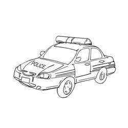 Dibujo para colorear: Coche de Policía (Transporte) #142944 - Dibujos para Colorear e Imprimir Gratis