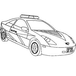 Dibujo para colorear: Coche de Policía (Transporte) #142945 - Dibujos para Colorear e Imprimir Gratis