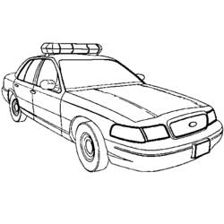 Dibujo para colorear: Coche de Policía (Transporte) #142946 - Dibujos para Colorear e Imprimir Gratis