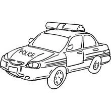 Dibujo para colorear: Coche de Policía (Transporte) #142949 - Dibujos para Colorear e Imprimir Gratis