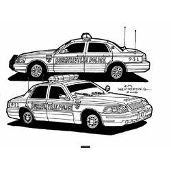 Dibujo para colorear: Coche de Policía (Transporte) #142951 - Dibujos para Colorear e Imprimir Gratis