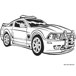 Dibujo para colorear: Coche de Policía (Transporte) #142969 - Dibujos para Colorear e Imprimir Gratis