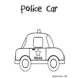 Dibujo para colorear: Coche de Policía (Transporte) #143027 - Dibujos para Colorear e Imprimir Gratis