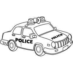 Dibujo para colorear: Coche de Policía (Transporte) #143035 - Dibujos para Colorear e Imprimir Gratis