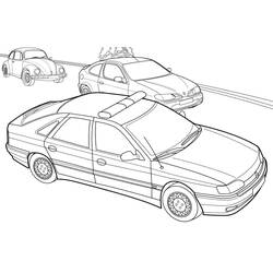 Dibujo para colorear: Coche de Policía (Transporte) #198516 - Dibujos para Colorear e Imprimir Gratis