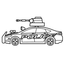 Dibujo para colorear: Coche de Policía (Transporte) #198517 - Dibujos para Colorear e Imprimir Gratis