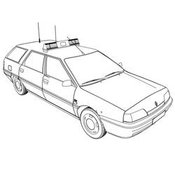 Dibujo para colorear: Coche de Policía (Transporte) #198520 - Dibujos para Colorear e Imprimir Gratis