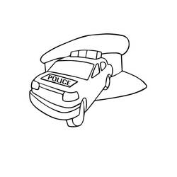 Dibujo para colorear: Coche de Policía (Transporte) #198521 - Dibujos para Colorear e Imprimir Gratis