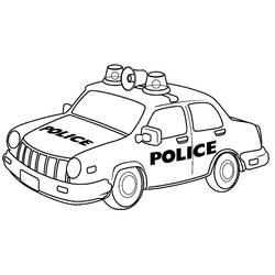 Dibujo para colorear: Coche de Policía (Transporte) #198523 - Dibujos para Colorear e Imprimir Gratis