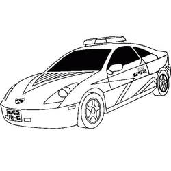 Dibujo para colorear: Coche de Policía (Transporte) #198524 - Dibujos para Colorear e Imprimir Gratis