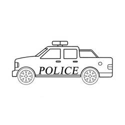Dibujo para colorear: Coche de Policía (Transporte) #198526 - Dibujos para Colorear e Imprimir Gratis