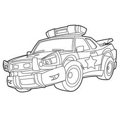 Dibujo para colorear: Coche de Policía (Transporte) #198527 - Dibujos para Colorear e Imprimir Gratis