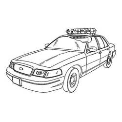 Dibujo para colorear: Coche de Policía (Transporte) #198530 - Dibujos para Colorear e Imprimir Gratis