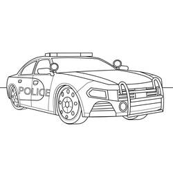 Dibujo para colorear: Coche de Policía (Transporte) #198531 - Dibujos para Colorear e Imprimir Gratis