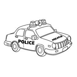 Dibujo para colorear: Coche de Policía (Transporte) #198533 - Dibujos para Colorear e Imprimir Gratis