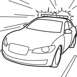 Dibujo para colorear: Coche de Policía (Transporte) #198534 - Dibujos para Colorear e Imprimir Gratis