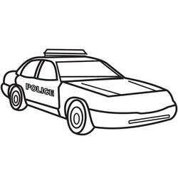 Dibujo para colorear: Coche de Policía (Transporte) #198535 - Dibujos para Colorear e Imprimir Gratis