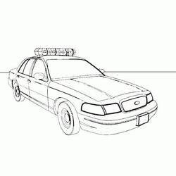 Dibujo para colorear: Coche de Policía (Transporte) #198536 - Dibujos para Colorear e Imprimir Gratis