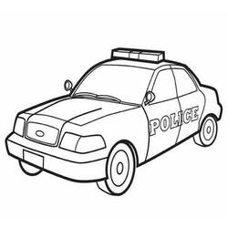 Dibujo para colorear: Coche de Policía (Transporte) #198537 - Dibujos para Colorear e Imprimir Gratis